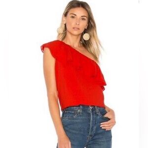 Rebecca Taylor One-Shoulder Top